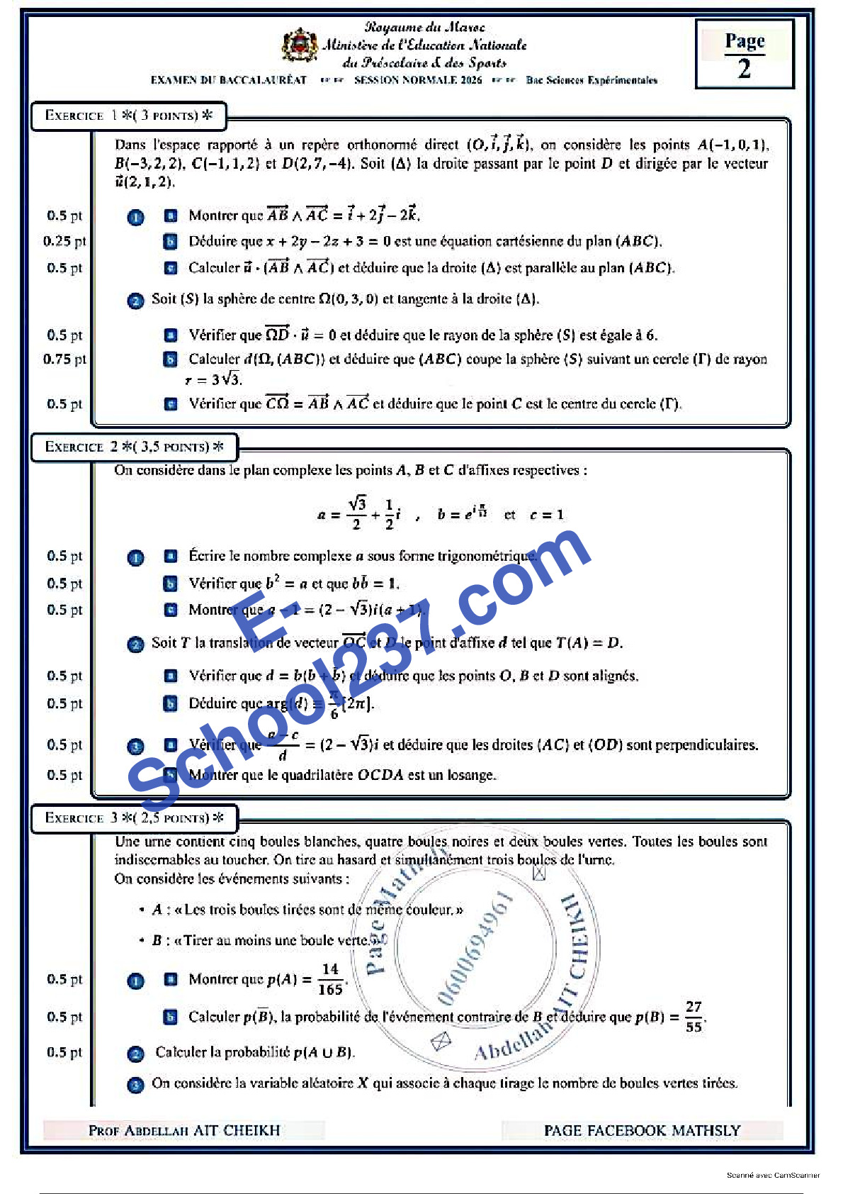 TleD maths Bac2026-maroc